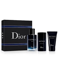 Dior Dior Sauvage 3-piece Set for Men (3.4 Ounce Parfum Spray + 1.7 Ounce After Shave Balm + 2.6 Oun