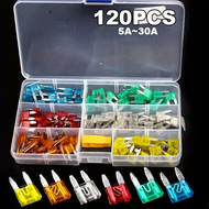 Small Fuse Blocks Assortment 120PCS, 6 Sizes 5/10/15/20/25/30AMP Yellow Fuse Clip for Automotive Ele