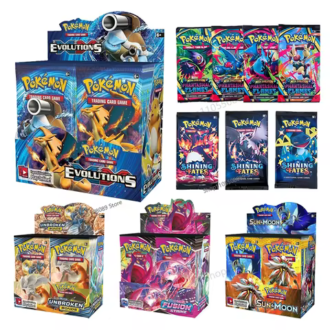 Random 4 Pack 40Pcs Pokemon Cards Set Pikachu Evolutions Scarlet Violet 151 Tabletop Battle Card Pok