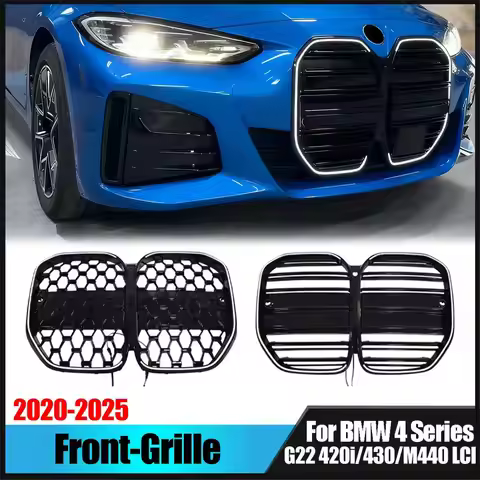 LED illuminated Diamond Grille For BMW 4 Series G22 420i 430i M440i LCI 2020 2025 2 Door Front Grill