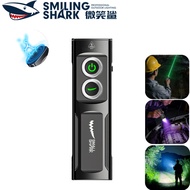 SMILING SHARK Rechargeable Torch Light Magnetic Work Flashlight LED*2 8Mode UV Purple Light COB Side