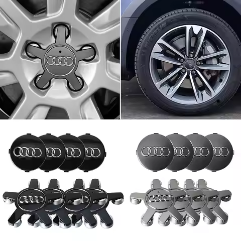 55/59mm Car Styling Car Wheel Center Hub Cap Cover Badge Accessories For Audi Sline A1 A8L TT Q5 Q6 