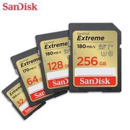 SanDisk Extreme 32G 64G 128G 256G V30 4K 相機 記憶卡 速度180MB 終身保固