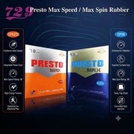 729 Presto Max Speed & Spin ORIG Friendship Table Tennis Rubber PingPong Rubbers Authentic Brandnew
