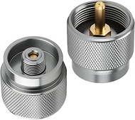 2Pcs Camping Stove Adapter 1 Lb Propane Small Tank Input EN417 Lindal Valve Output Cylinder LPG Cani