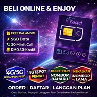Sim Prepaid Eastel Umobile Unlimited Data FUP BESAR 500GB 999GB Full Hotspot