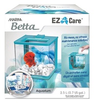 Hagen Marina Betta, Fighting Fish EZ Care Aquarium/ Akuarium Ikan Laga/ Fish Tank, x 3 units- 2.5L (Blue)