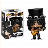 squar1 FUNKO POP Band Guns N Roses Slash Action Figure Model Dolls Toys For Kids Home Decor Gifts Collections Ornament