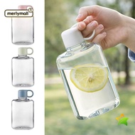 MERLYMALL Water Bottle, 360ML/500ML Flat Plastic Water Bottles, Large Capacity Transparent Portable 