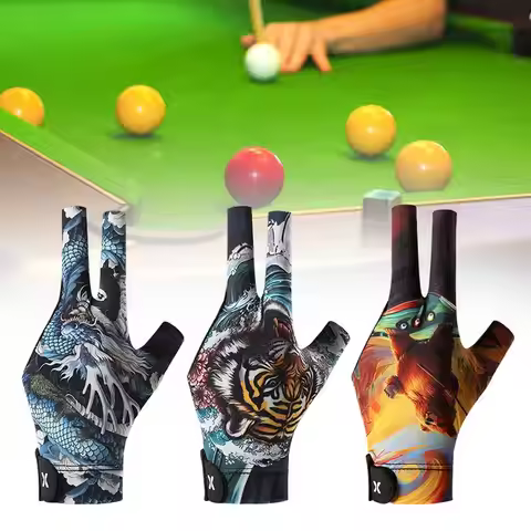 New Left Hand Snooker Cue Sport Glove Breathable Pool Cue Glove 3 Finger Billiard Pool Glove For Men