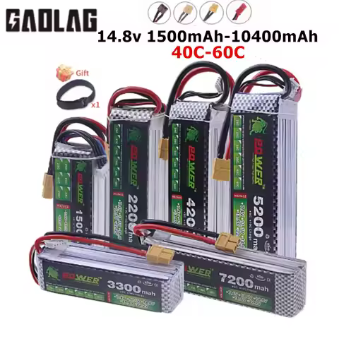 14.8V RC LiPo Battery 4S 1500mAh 2200mAh 2800mAh 3000mAh 3300mAh 4200mAh 5200mAh 6000mAh 6500mAh 104