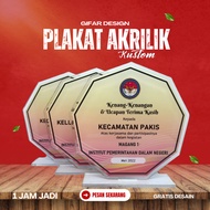 2MM Acrylic Plaque Acrylic Award Plaque/ Malang Acrylic Plaque/ Malang Plaque/
