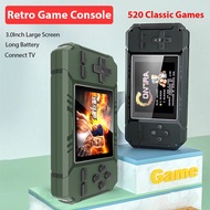 ✨【Readystock】 + FREE Shipping ✨ S8 Retro Handheld Game Console 3.0 Inch HD Screen 8Bit 520 Classic Games Built in Portable Mini Retro Video Consoles AV Connect TV