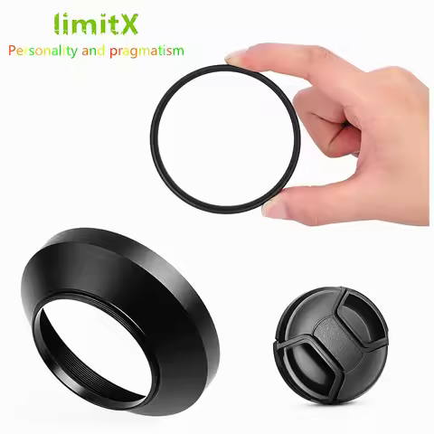 UV Filter Wide Angle Metal Lens Hood Cap for Panasonic DC FZ80 FZ82 FZ83 FZ85 FZ72 FZ70 FZ50 Sony H4