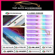 Perodua Rainbow Side Step Sticker Ativa, Alza, Aruz, Axia, Bezza, Myvi Pu Leather Quality (Double Side Tape only)