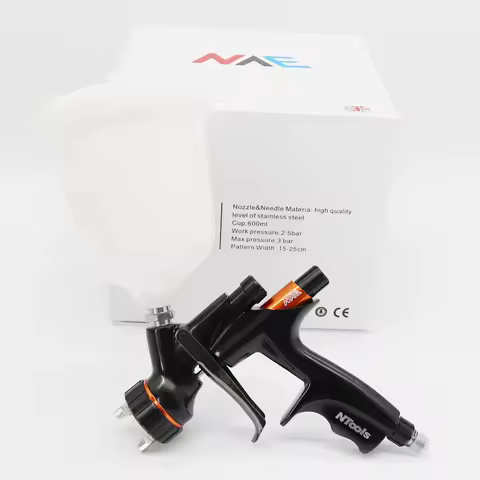 NVE Spray Gun 1.3mm Stainless Steel Nozzle Air Spray Gun /Water-Based Paint /Varnish Paint Sprayer /
