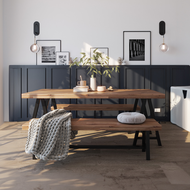 SB Design Square ชุดโต๊ะอาหาร รุ่น Goblin สีไม้เข้ม