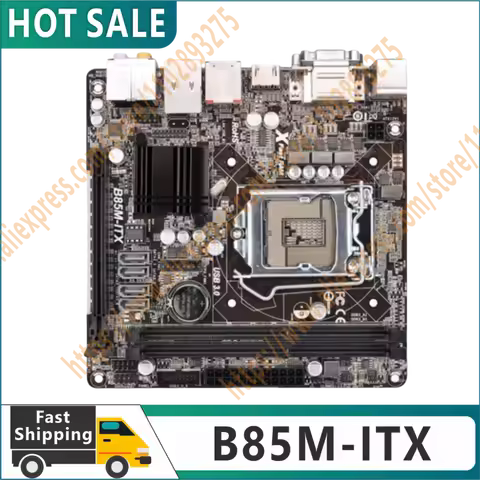 100% original test B85M-ITX motherboard LGA 1150 i7 i5 i3 DDR3 B85 Praka Mei 1150 DDR3 HDMI compatib