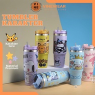 900ml Cute Character Pattern Stainless Tumbler