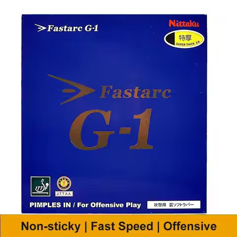 Nittaku-Fastarc Table Tennis Rubber, Non-Sticky Ping Pong Coating, Original, G1, C1, P1, S1, Selecti