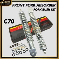 C70 FRONT FORK SHOCK ABSORBER WITH FRONT ARM BUSH GANTUNG  FORK BUSH REPAIR KIT SET