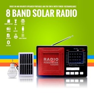 Kuku AM-079BTS Rechargeable Solar AM / FM Radio with USB / SD / TF MP3 / Bluetooth/Free Solar Panel
