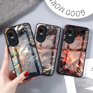(J49) Softcase Glass Kaca Glitter Oppo Reno 10 10 Pro 4G 5G A38 A17 Reno 8T 4G 5G A78 4G 5G A58 4G 5