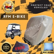 RFM E-BIKE WITH BACK PASSENGER SEAT COVER HIGH QUALITY WATER REPELLANT AND DUST PROOF BUILT IN BAG