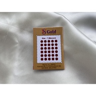 SV Gold Sticker Pottu Bindi Red Maroon and Black Size No. 4, 6, 7 &amp; 8 Skin Friendly and long lasting skin friendly glue