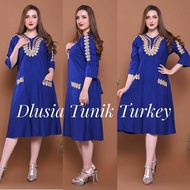 Dlusia Tunik turkey | Daster Arab | Midi Dress