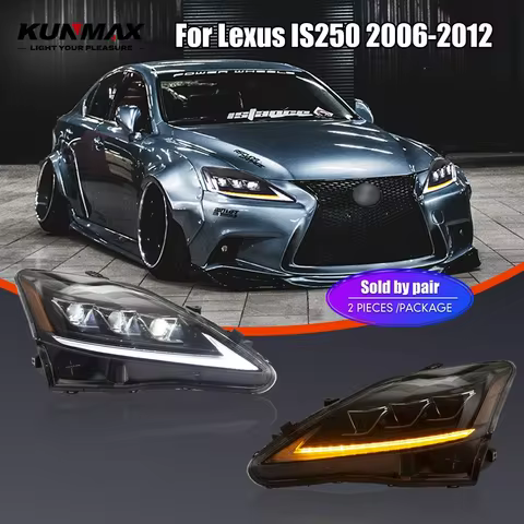 Pair Of LED Car Headlight Assembly For Lexus IS250 2006-2012 Front Head Lamp DRL Turning Signal Head