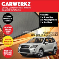 Customised Window Magnetic Sunshades for Subaru Forester 2012-2018 4th Generation (SJ) Japan SUV 6 P