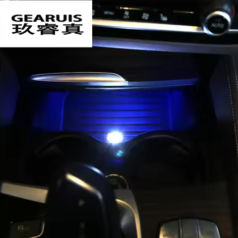 Car Styling Cup Holder storage box light USB Decorative For audi a6 c5 c6 c7 a4 b5 b6 b7 b8 b9 a3 a7