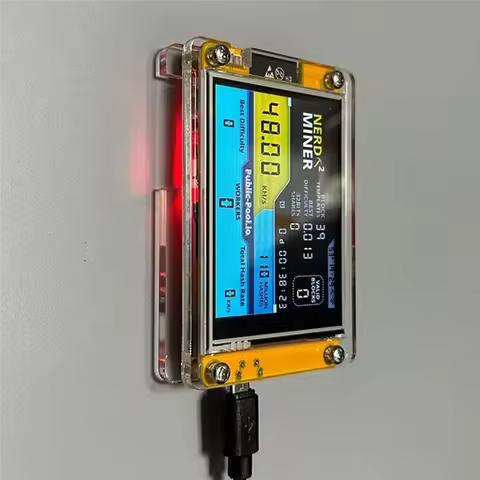 Brand New Nerdminer V3 2.8-Inch BTC Solo Lottery Nerd Miner Crypto Bitcoin Miner Solo Mining Machine