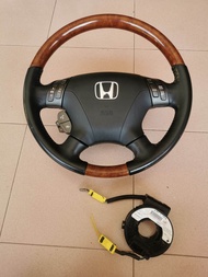 *USED* HONDA ELYSION RR1 RR3 RR5 WOODEN STEERING WITH CLOCK SPRING