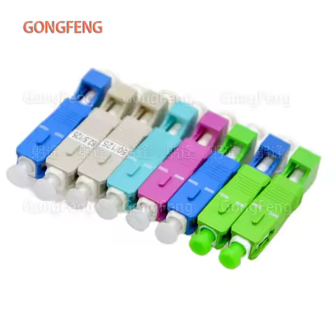 1pcs New Optical Fiber Adapter Connector LC Female-SC Male Fiber Single Mode/Multimode OM3 OM4 Adapt