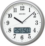 [現貨] SEIKO 精工電波掛鐘 自動對時 秒針停止功能明暗感應 溫度顯示 濕度顯示 電波鐘  31公分