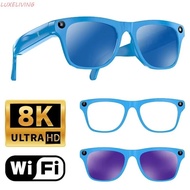 LUXELIVING AI Smart Glasses, 8MP HD Camera Video Recording Smart AI Glasses, Multifunctional Photo R