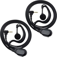 HYS 2 Pack Walkie Talkie Earphones with Microphone G Shape Compatible with Motorola TLKR Talkabout T