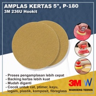 Sandpaper Paper 3M-236U Hookit 5" P-180 (1 pack contains 5 pcs) Sandpaper 5in Grit 180 3M 236U