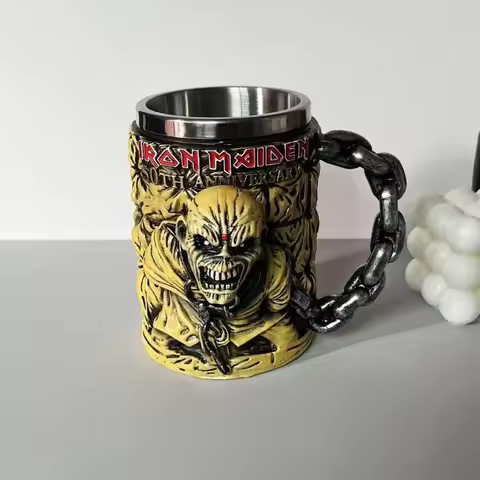 Iron Maiden Band Peripheral Model Cup Iron Maiden Band 50th Anniversary 3D Mug Peripheral Gift Model