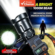 Super Bright LED Headlamp with XHP90 Beads Waterproof Headlight with Power Display Ideal for Explora