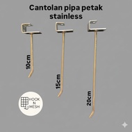 GANTUNGAN N MeshHOOK - Stainless Steel Square Pipe hook 10cm 15cm 20cm Hanging hook Hanger/