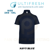 2XS - 7XL Polo T Shirt Men Short Sleeve Uniform Collar for man Ultifresh UDF05 3.0 Microfiber Polyes