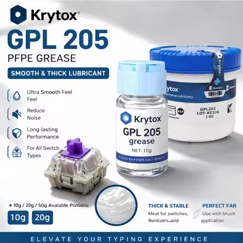 Krytox GPL105 Oil & GPL205 Grease Keyboard Switch Lubricant PFPE Lube for Mechanical Keyboard Switch