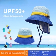 Children's sun hats/Fisherman hats/children's hats/boys/girls/Neck protection /UV protection/summer-