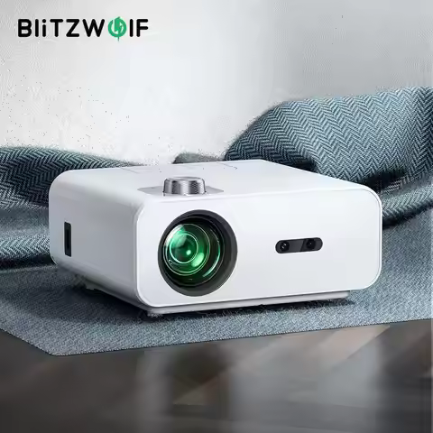 BlitzWolf BW-V5 Max LED Projector Android 9.0 System Physical 1080P Resolution 9000 Lumens 6D-Keysto