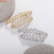 THEGIRL8B Hiphop Teeth Grillz, Hip Hop Top & Bottom Set Teeth Grillz Set, Gift Rhinestone  Hollow Ch