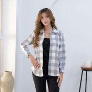 KEMEJA Women's Plaid Flannel Shirt Women's Long Sleeve Flannel/ Women's Shirt/ Oversized Flannel/
