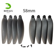 ROYALX0 Folding Propeller Blades, Black 58mm/66mm Remote Control Drone Parts, Plastic Universal Quad